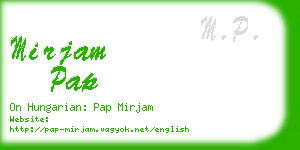 mirjam pap business card